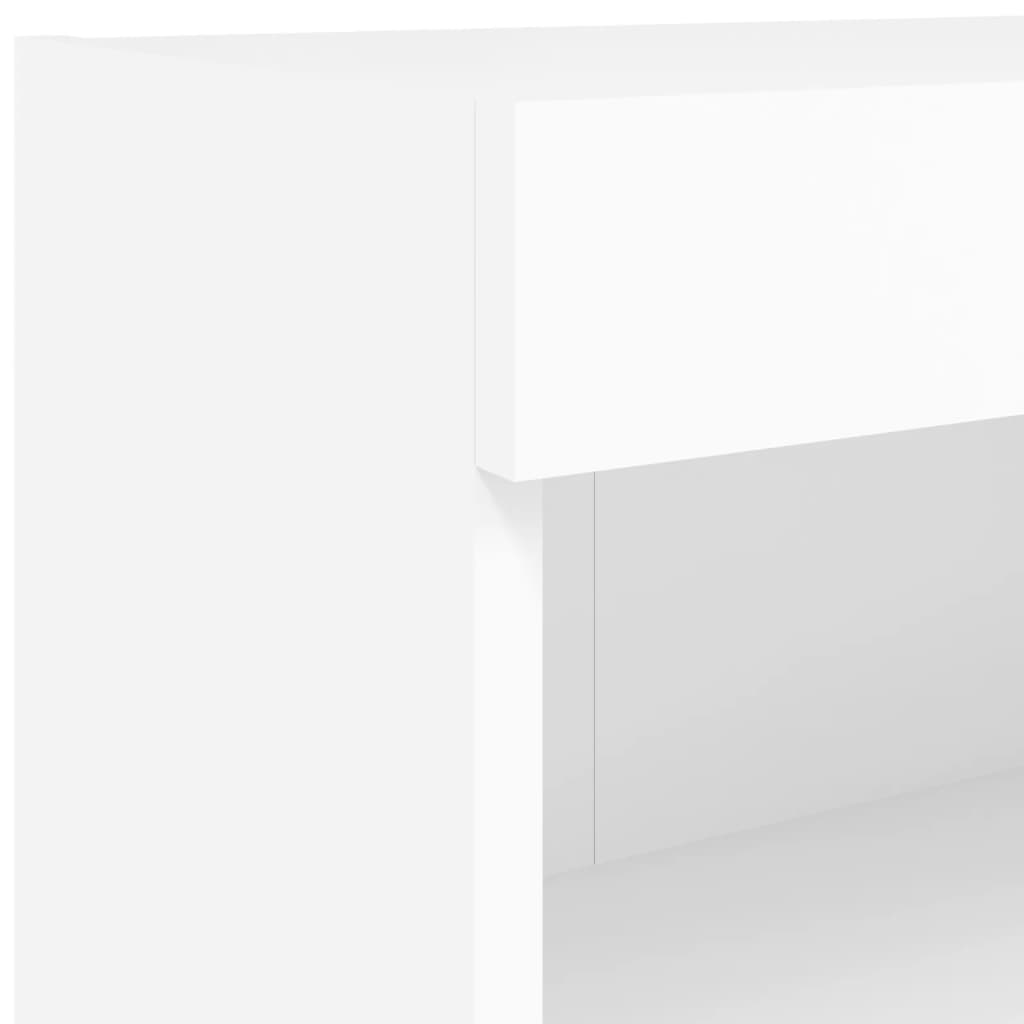XXXXX Tv-bänk 8 delar LED vit