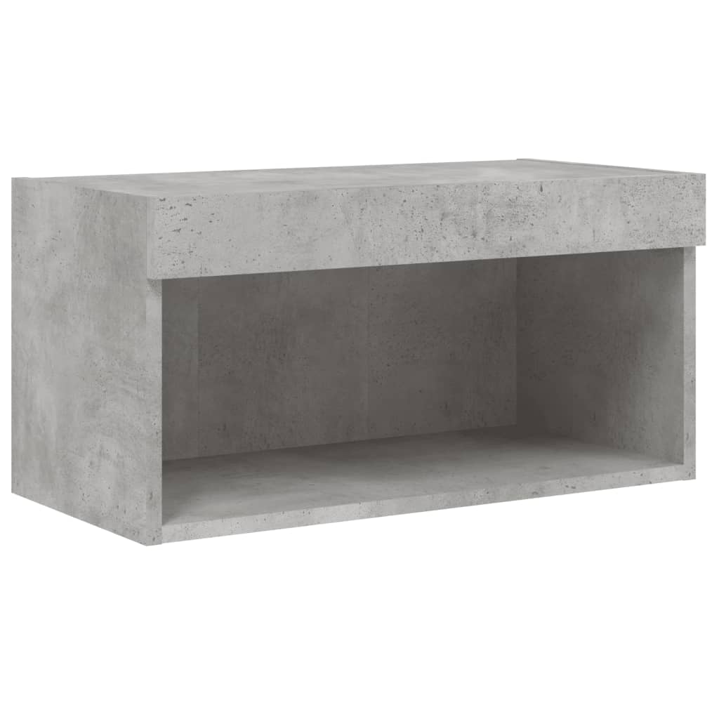 XXXXX Tv-bänk 8 delar LED Betonggrå