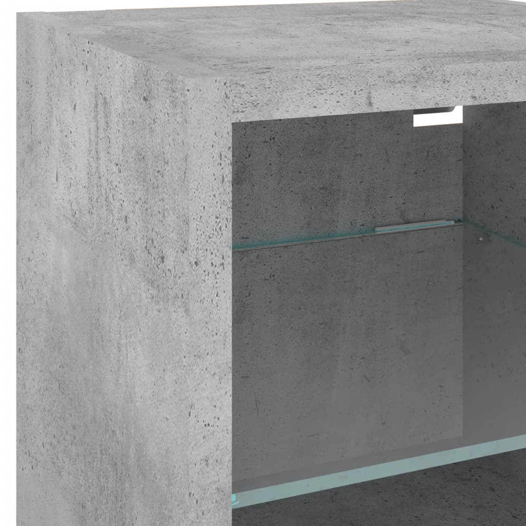 XXXXX Tv-bänk 8 delar LED Betonggrå