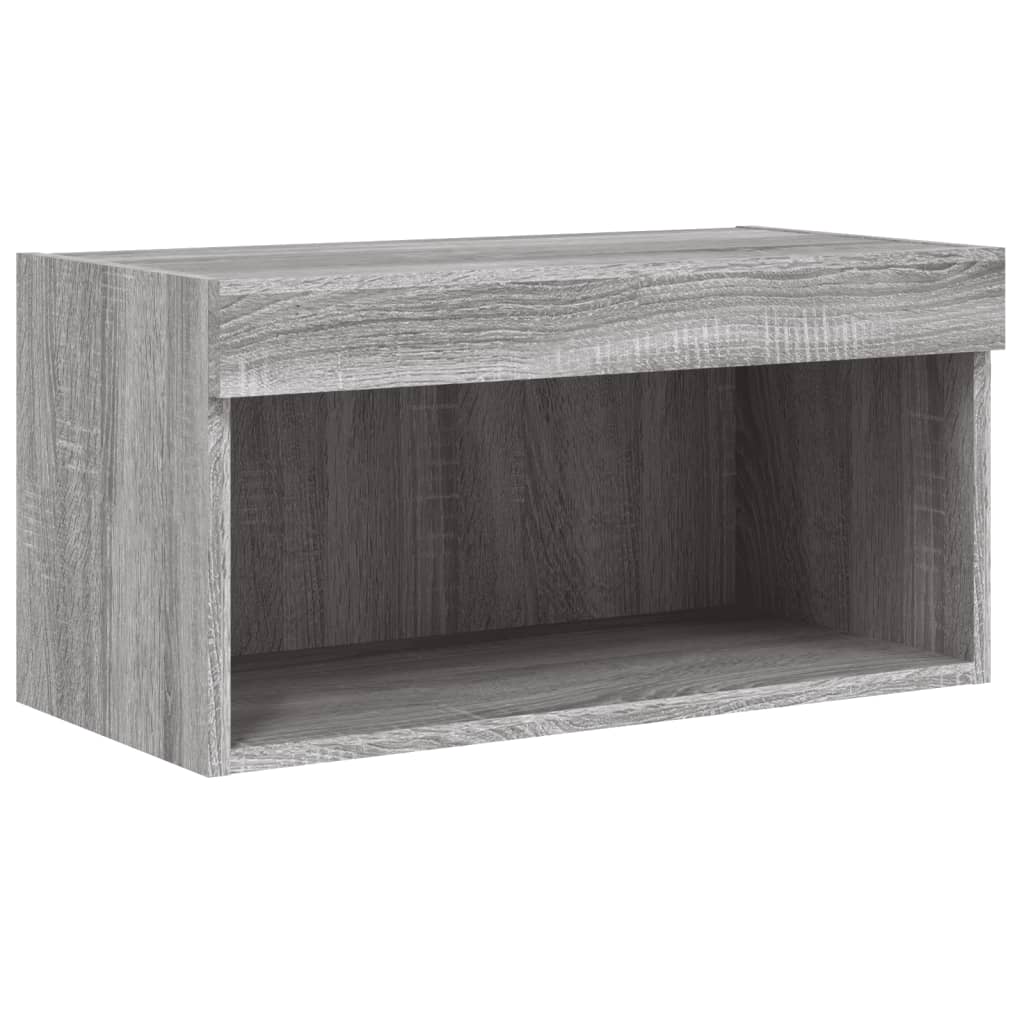 XXXXX Tv-bänk 8 delar LED Sonoma Grå