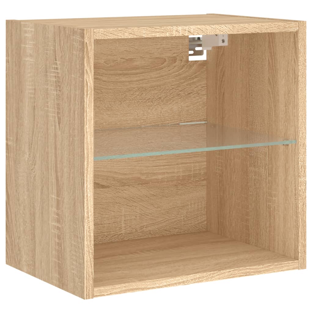 XXXXX Tv-bänk 8 delar LED sonoma-ek
