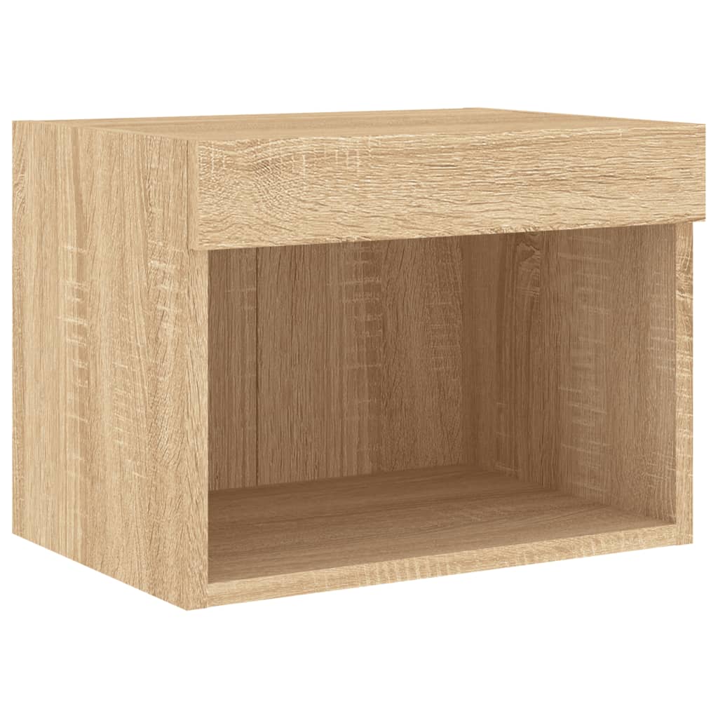 XXXXX Tv-bänk 8 delar LED sonoma-ek