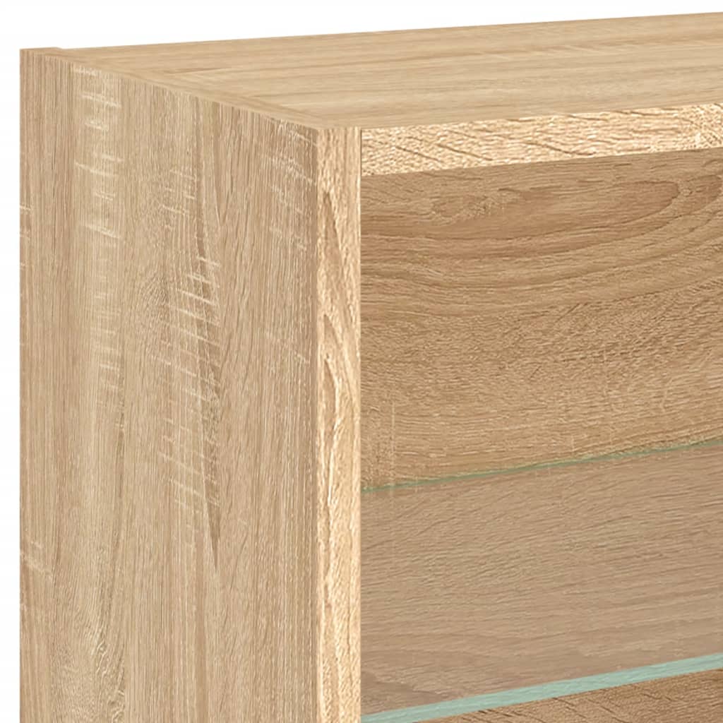 XXXXX Tv-bänk 8 delar LED sonoma-ek