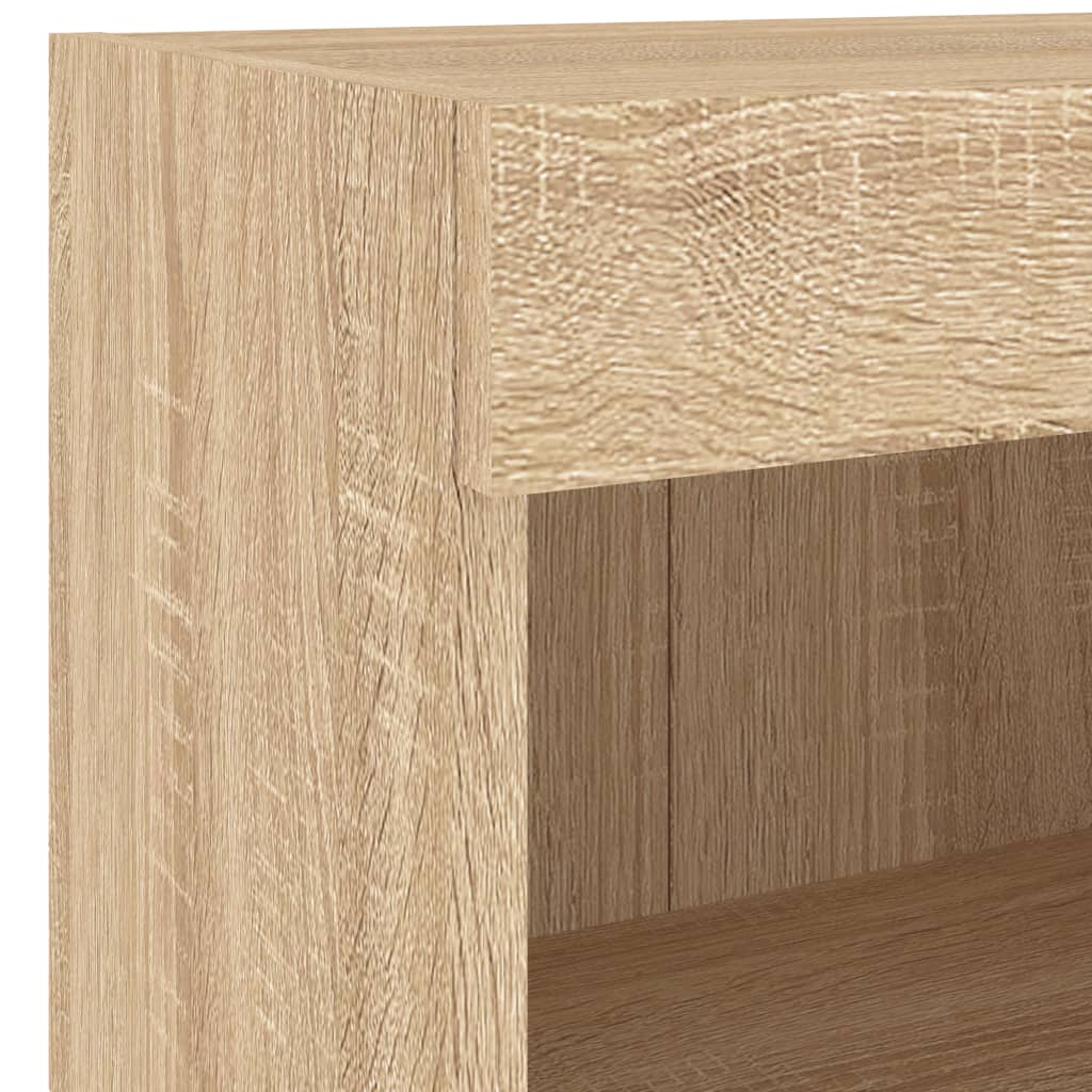 XXXXX Tv-bänk 8 delar LED sonoma-ek