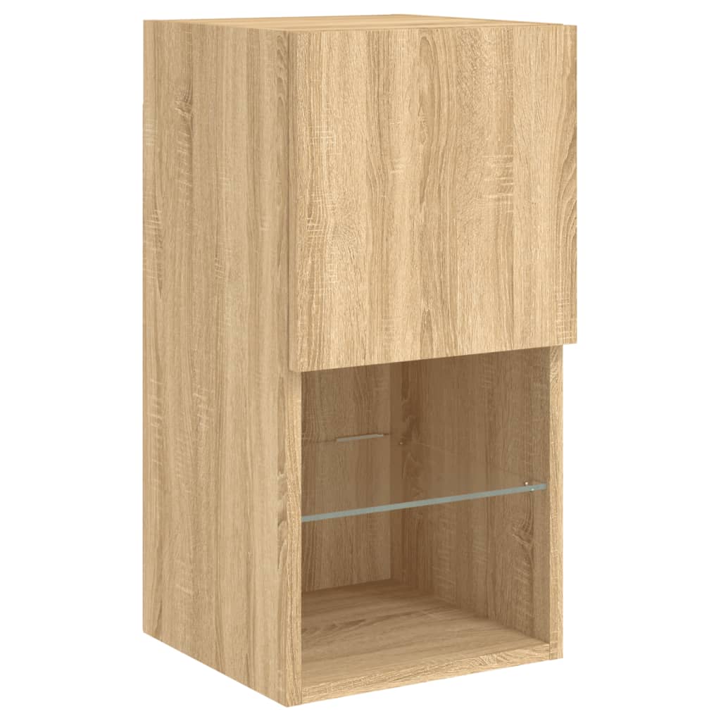 XXXXX Tv-bänk 6 delar LED sonoma-ek