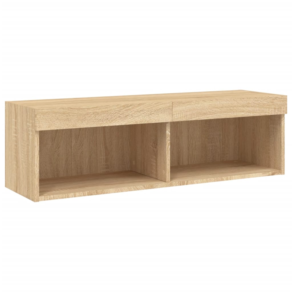 XXXXX Tv-bänk 6 delar LED sonoma-ek