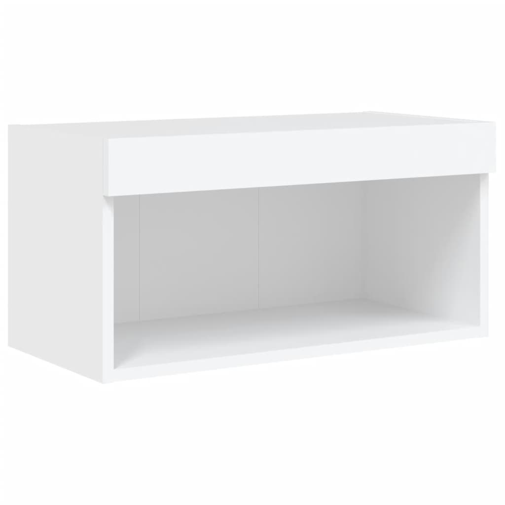 XXXXX Tv-bänk 6 delar LED vit