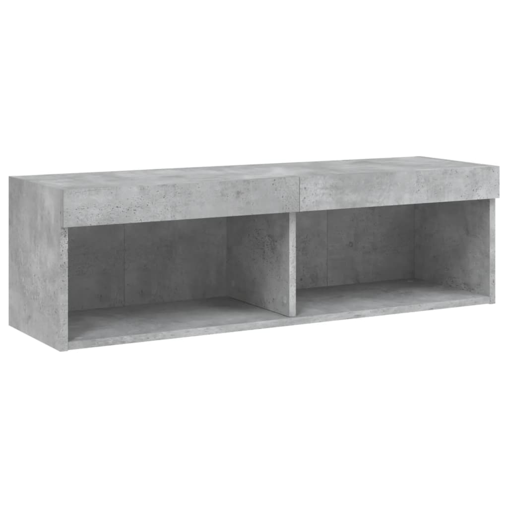 XXXXX Tv-bänk 6 delar LED Betonggrå