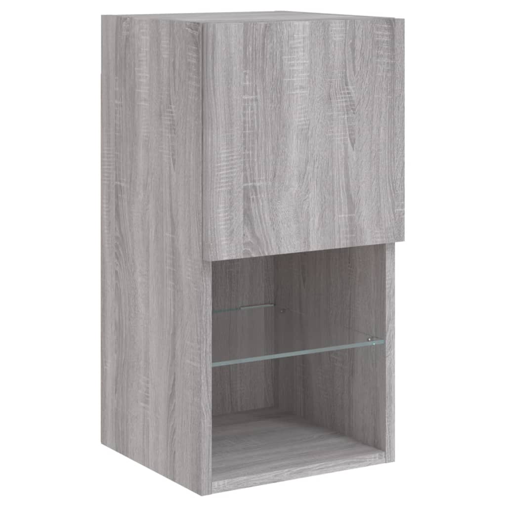 XXXXX Tv-bänk 6 delar LED Sonoma Grå