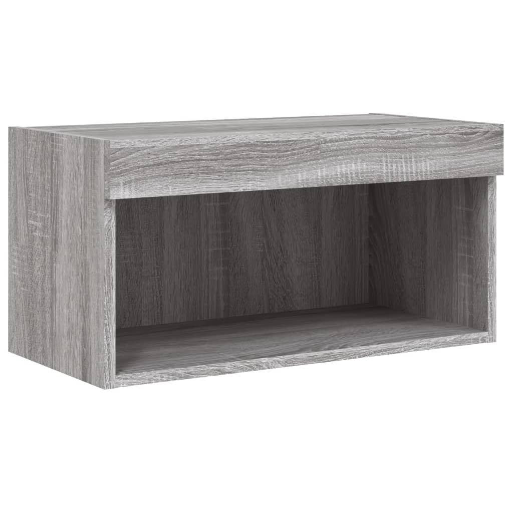 XXXXX Tv-bänk 6 delar LED Sonoma Grå