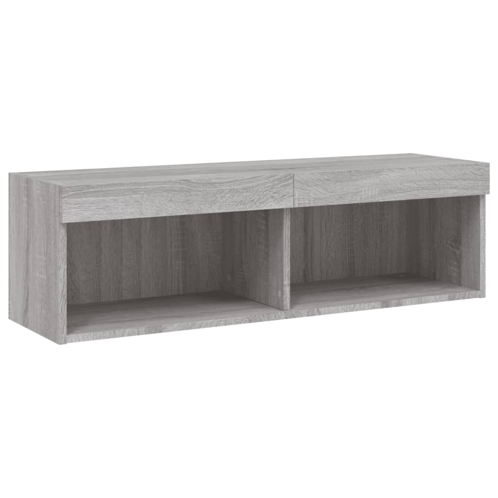 XXXXX Tv-bänk 6 delar LED Sonoma Grå