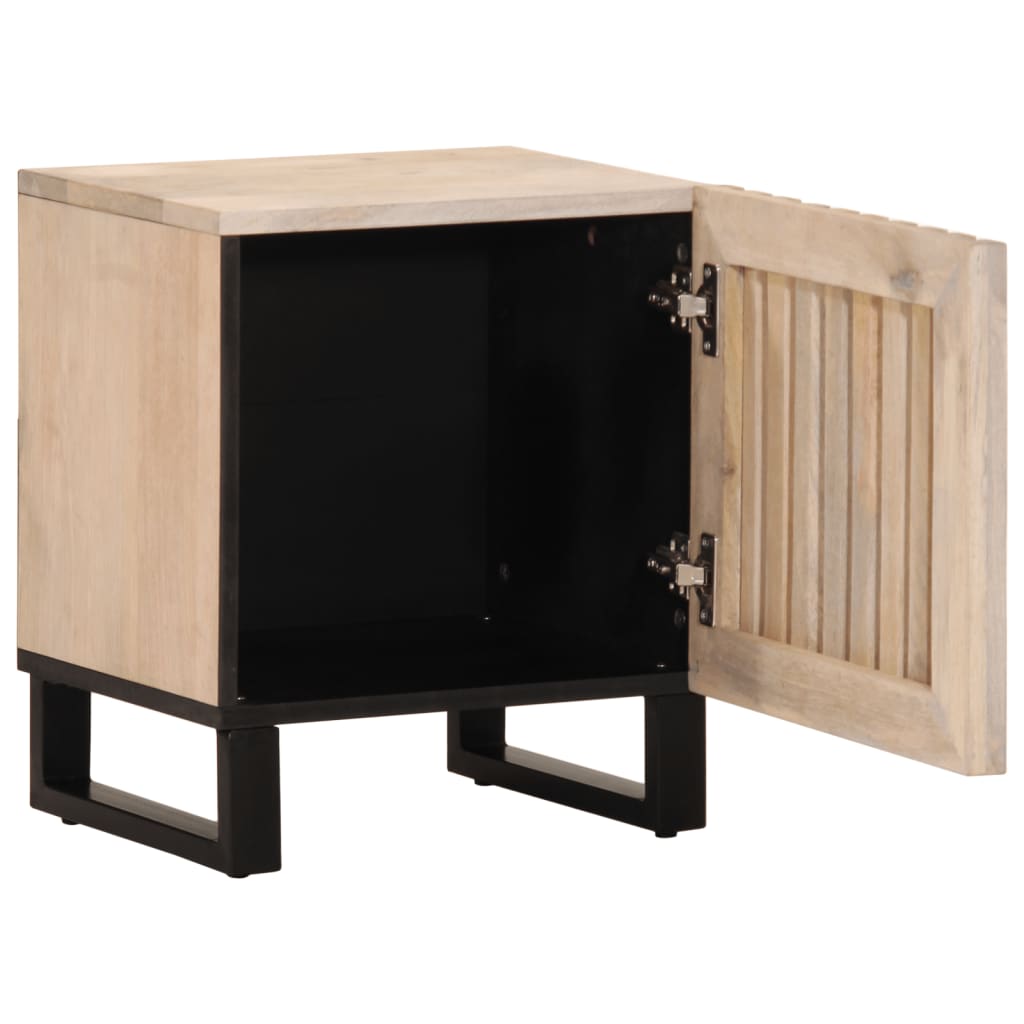 Sängbord 2 st 40x34x46 cm massivt blekt mangoträ