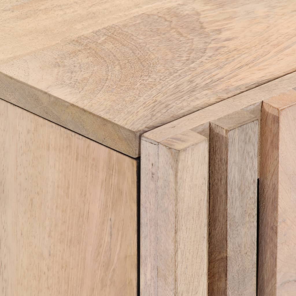 Sängbord 2 st 40x34x46 cm massivt blekt mangoträ