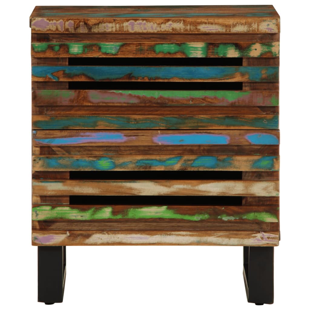 Sängbord 2 st 40x34x46 cm massivt återvunnet trä