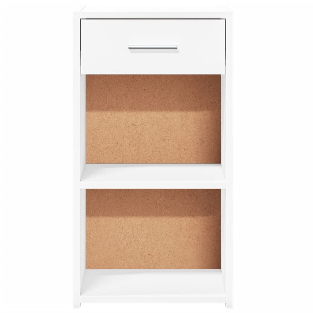 Sängbord 2 st vit 35x34x65 cm konstruerat trä