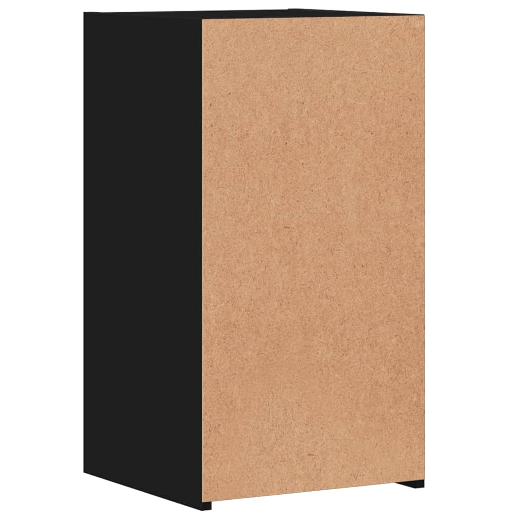 Sängbord 2 st svart 35x34x65 cm konstruerat trä