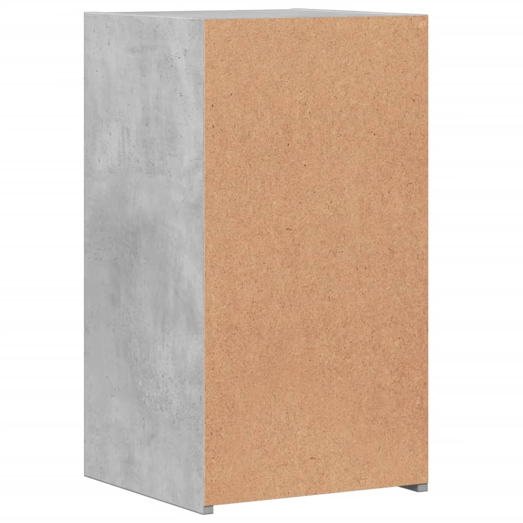 Sängbord 2 st betonggrå 35x34x65 cm konstruerat trä
