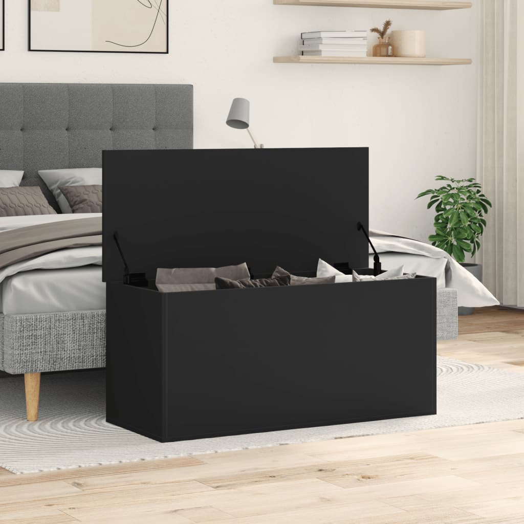 Förvaringskista Svart 100x42x46 cm