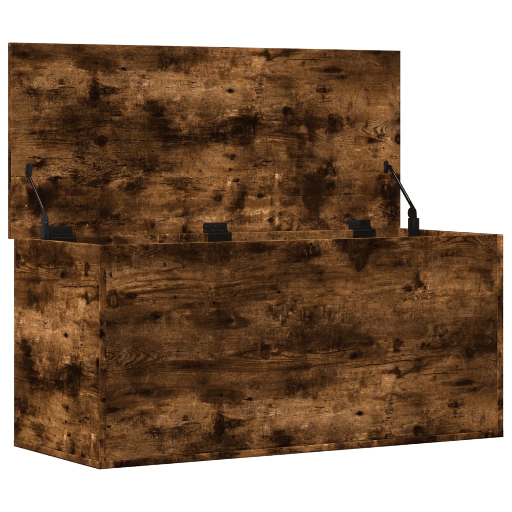 Förvaringskista Rökfärgad Ek 100x42x46 cm