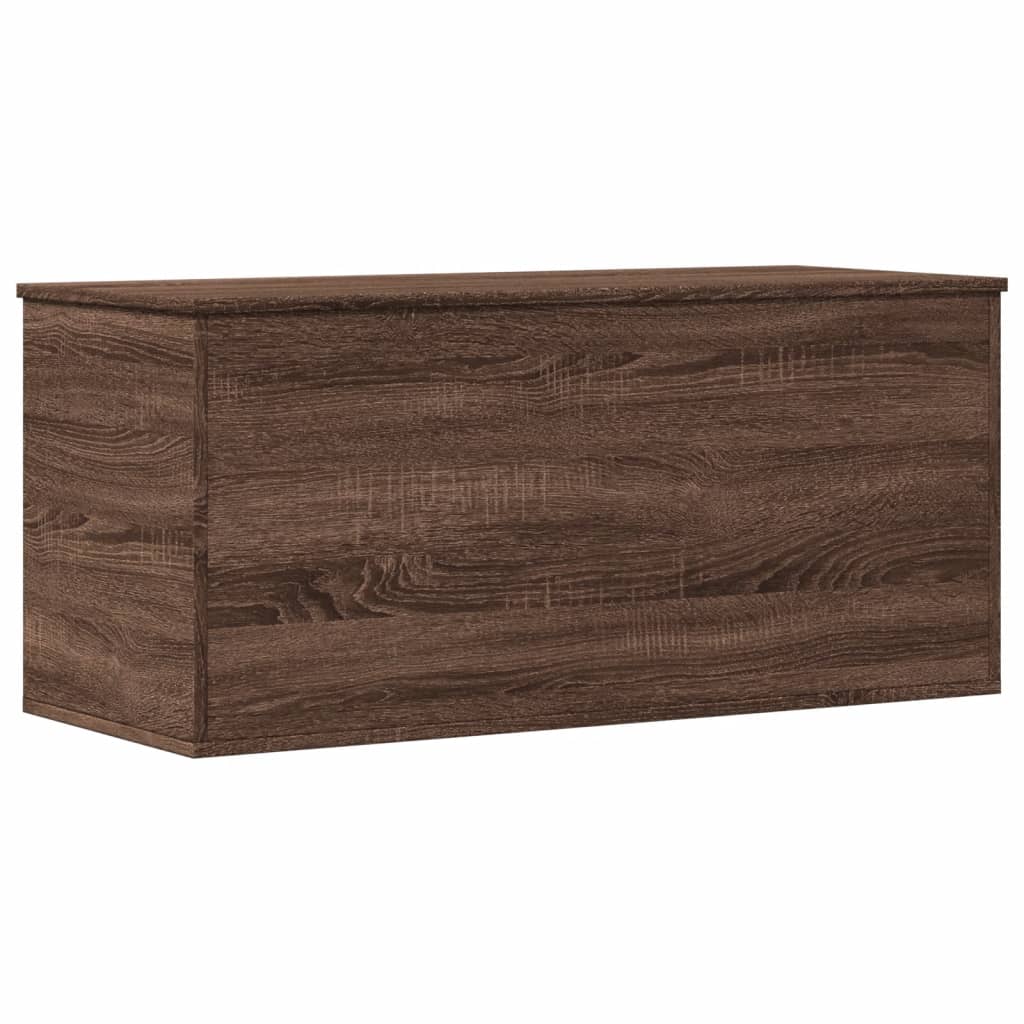 Förvaringsbänk Förvaringslåda Brun Ek 100x42x46 cm