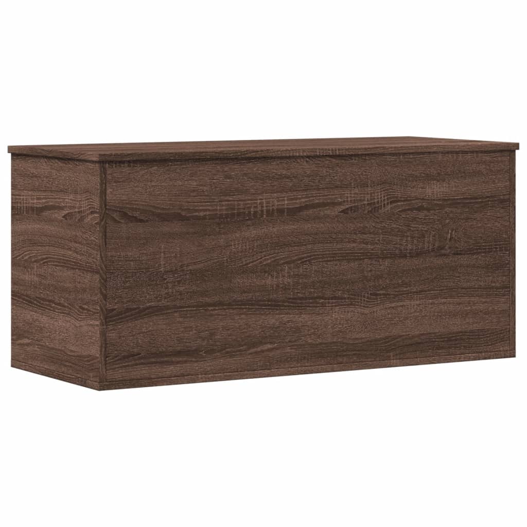Förvaringsbänk Förvaringslåda Brun Ek 100x42x46 cm