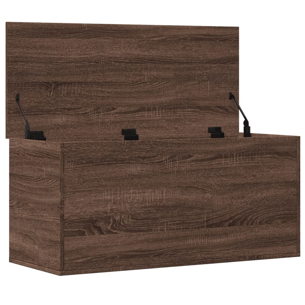 Förvaringsbänk Förvaringslåda Brun Ek 100x42x46 cm