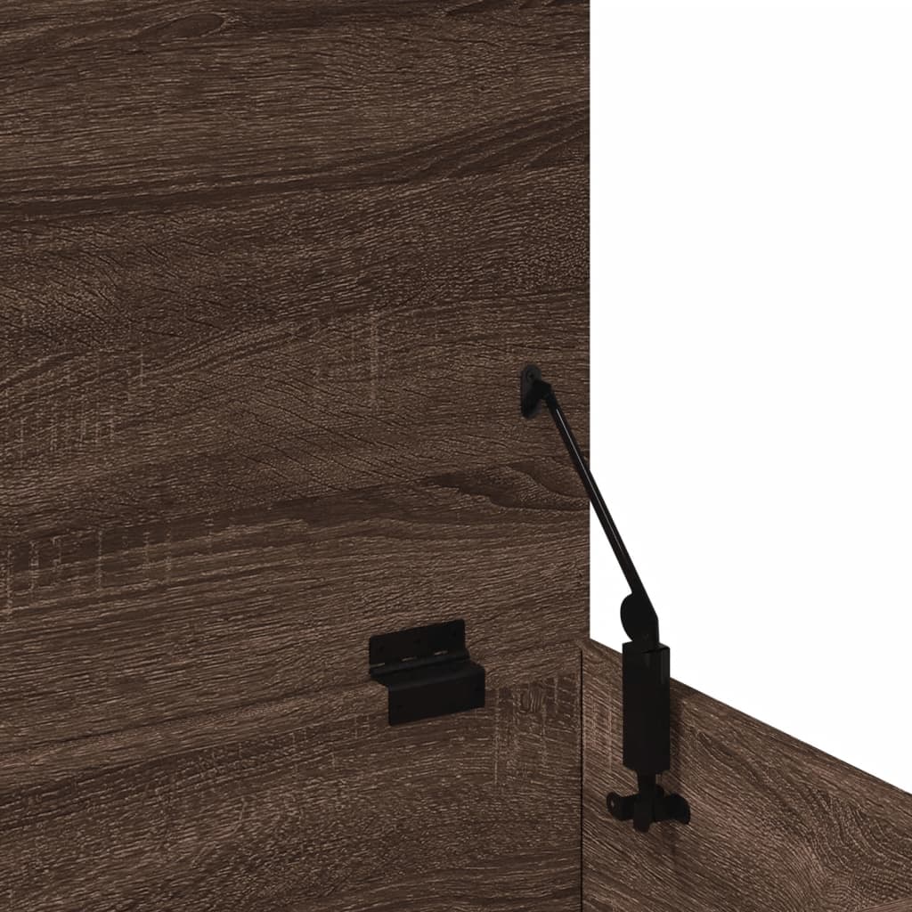 Förvaringsbänk Förvaringslåda Brun Ek 100x42x46 cm