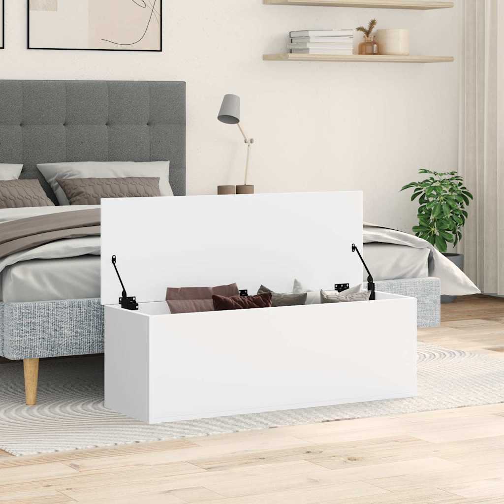 Förvaringskista Vit 102x35x35 cm