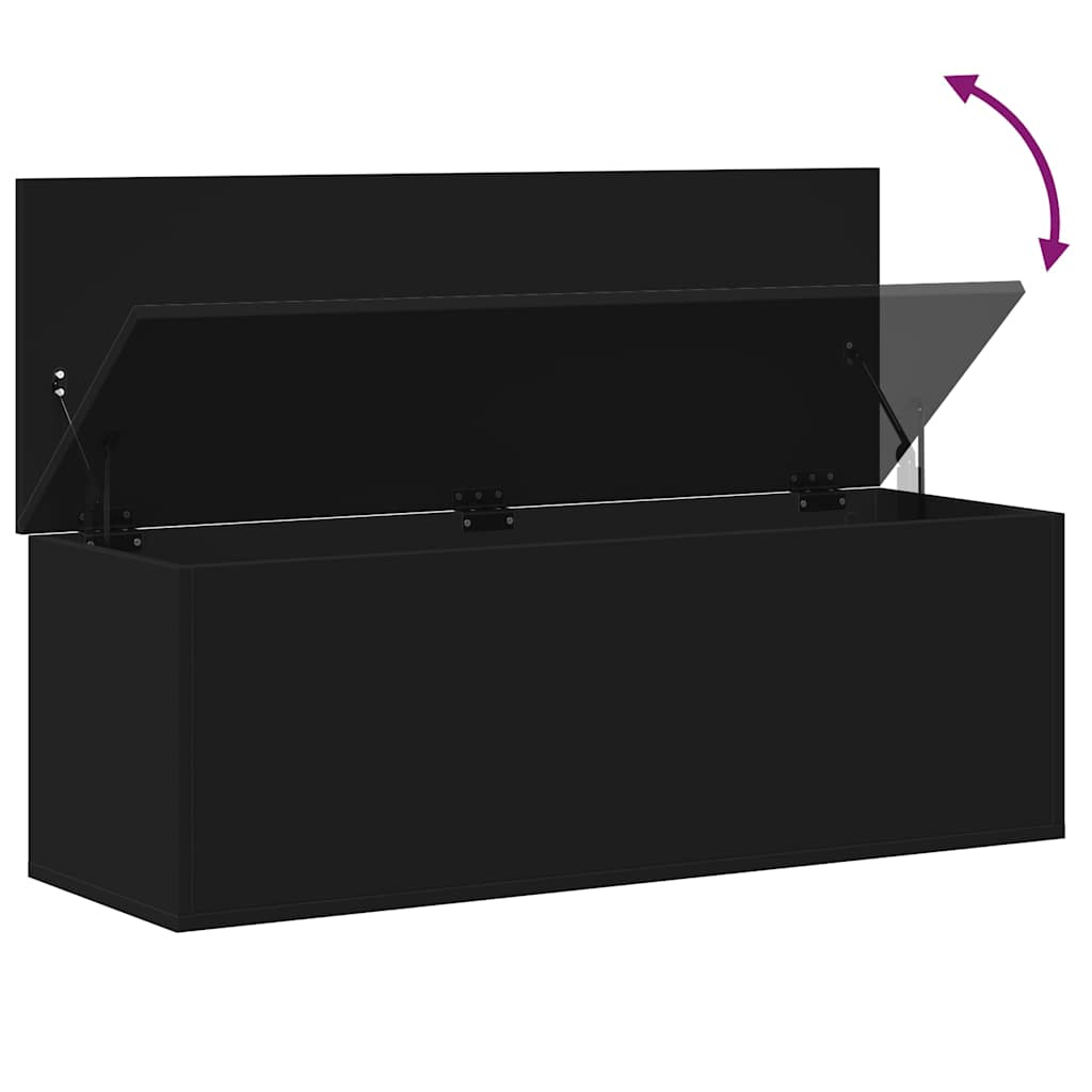 Förvaringskista Svart 102x35x35 cm