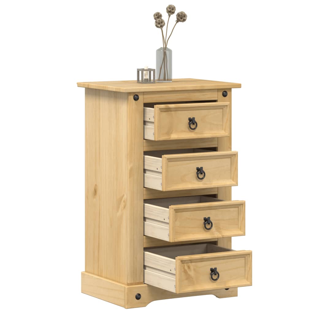 Sängbord Nattduksbord Trä Corona 53x39x84 cm massiv furu