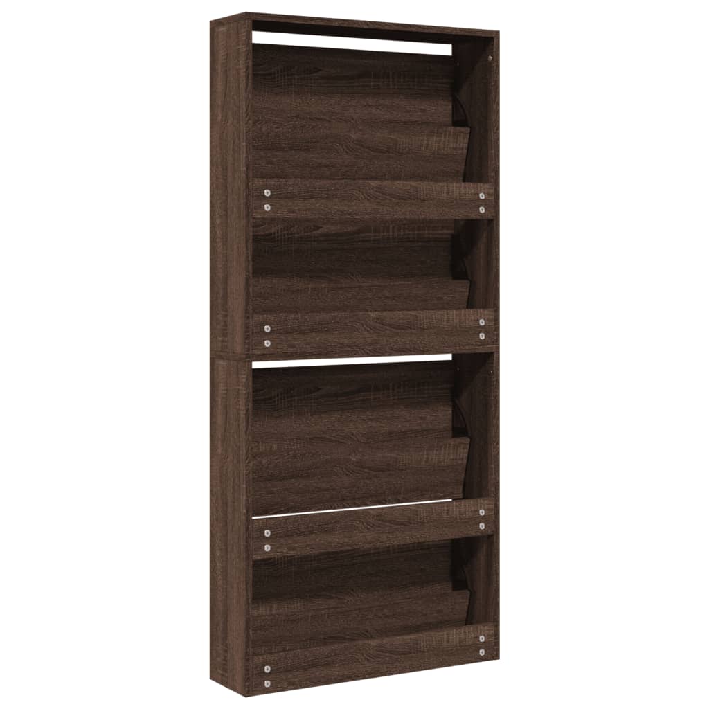 Skoställ DIV. Skoskåp med spegel 4 skåp 63x17x134 cm