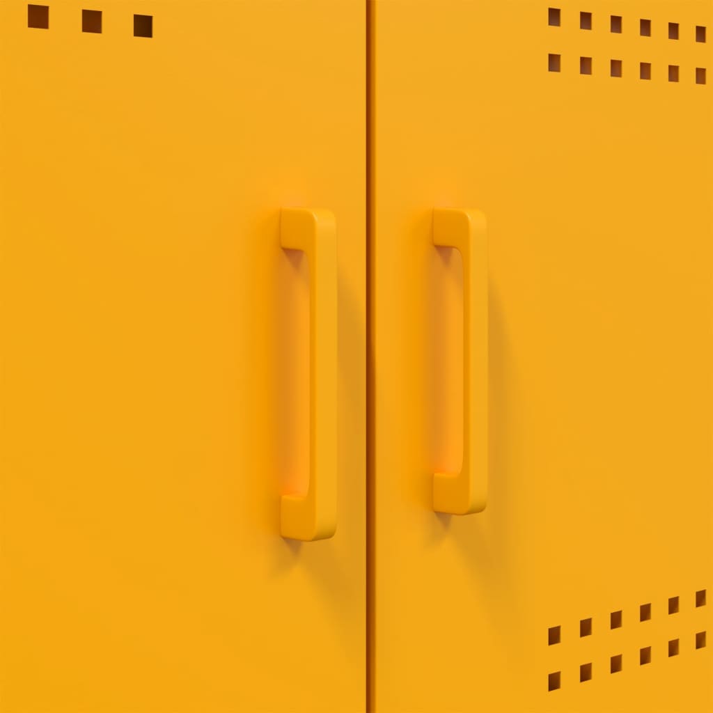 TV-Möbel DIV. TV-Skåp senapsgul 68x39x50,5 cm stål