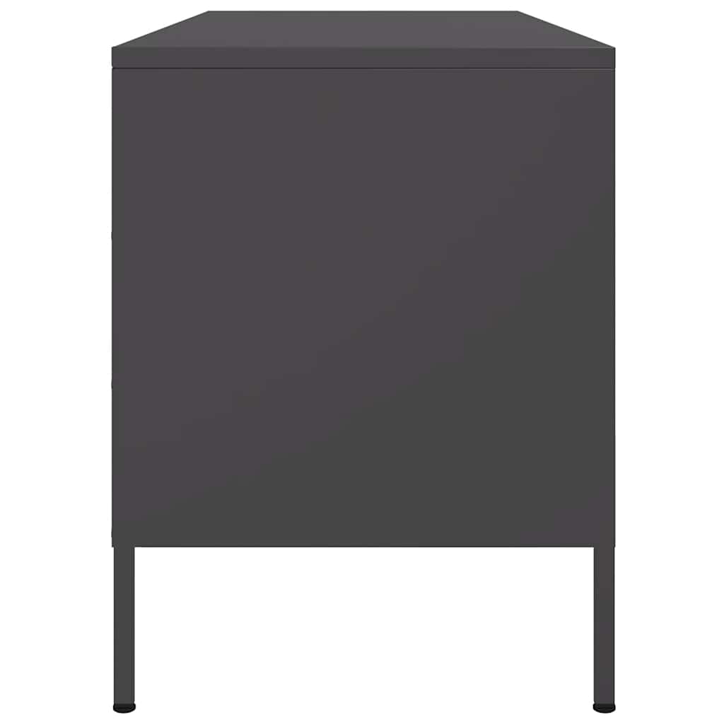 TV-skåp svart 100,5x39x50,5 cm stål