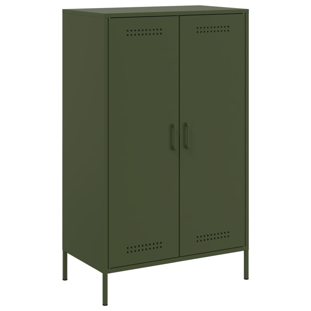 Skåp DIV. olivgrön 68x39x113 cm stål