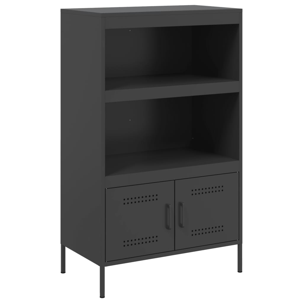 Skåp DIV. Svart 68x39x113 cm stål
