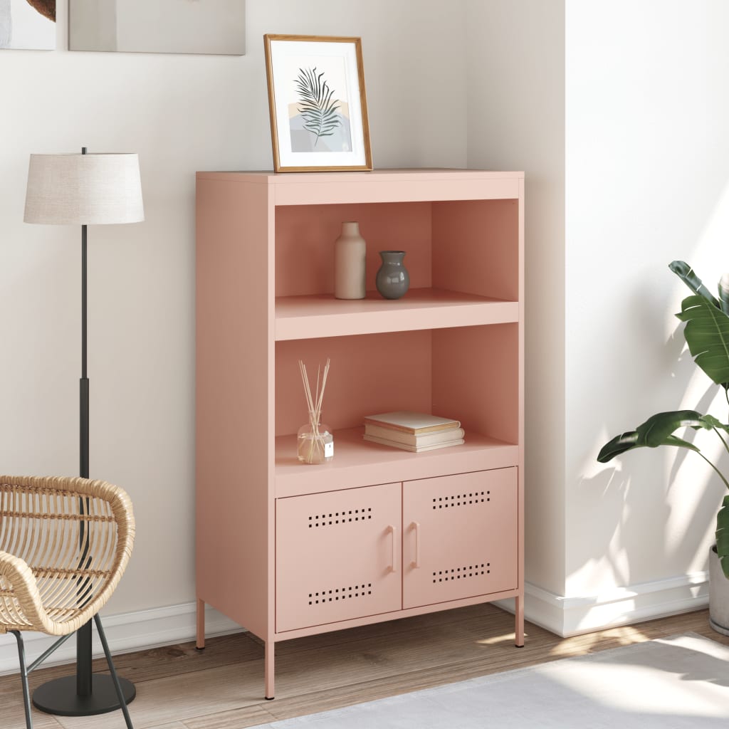 Skåp DIV. rosa 68x39x113 cm stål