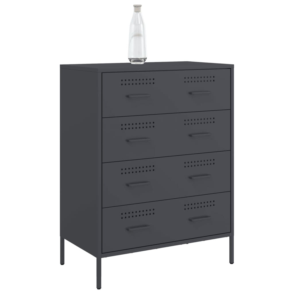 Byrå DIV. antracit 68x39x89 cm stål