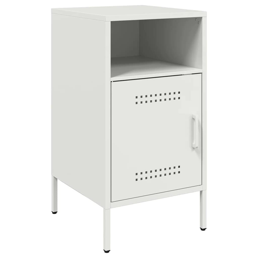 Sängbord 2 st vit 36x39x68 cm stål