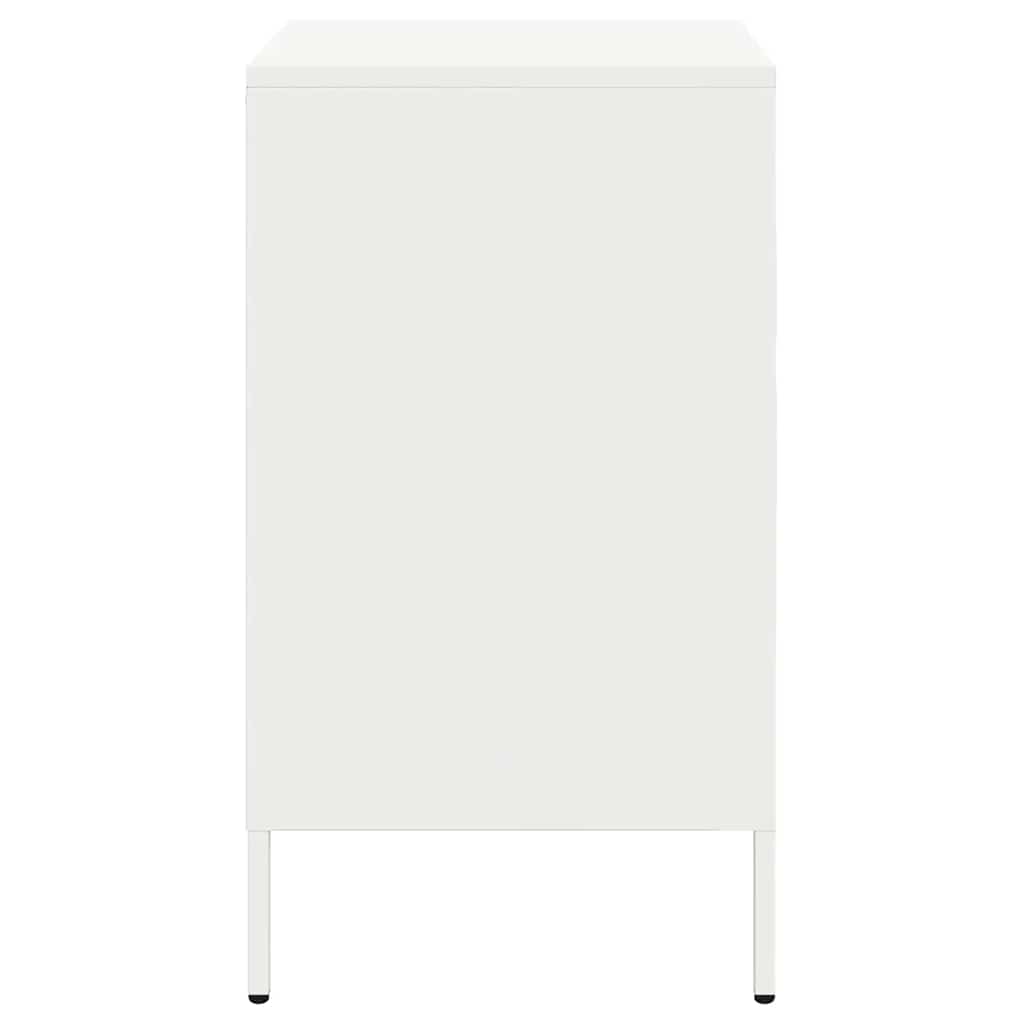 Sängbord 2 st vit 36x39x68 cm stål