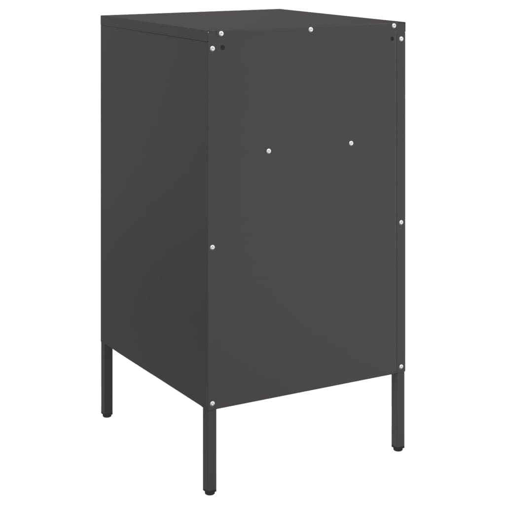Sängbord 2 st svart 36x39x68 cm stål