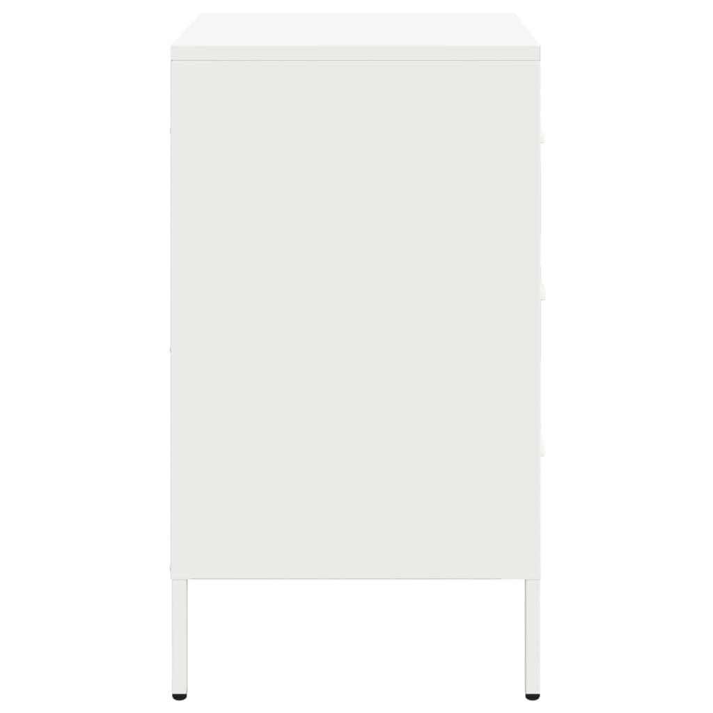 Sängbord 2 st vit 36x39x68 cm stål