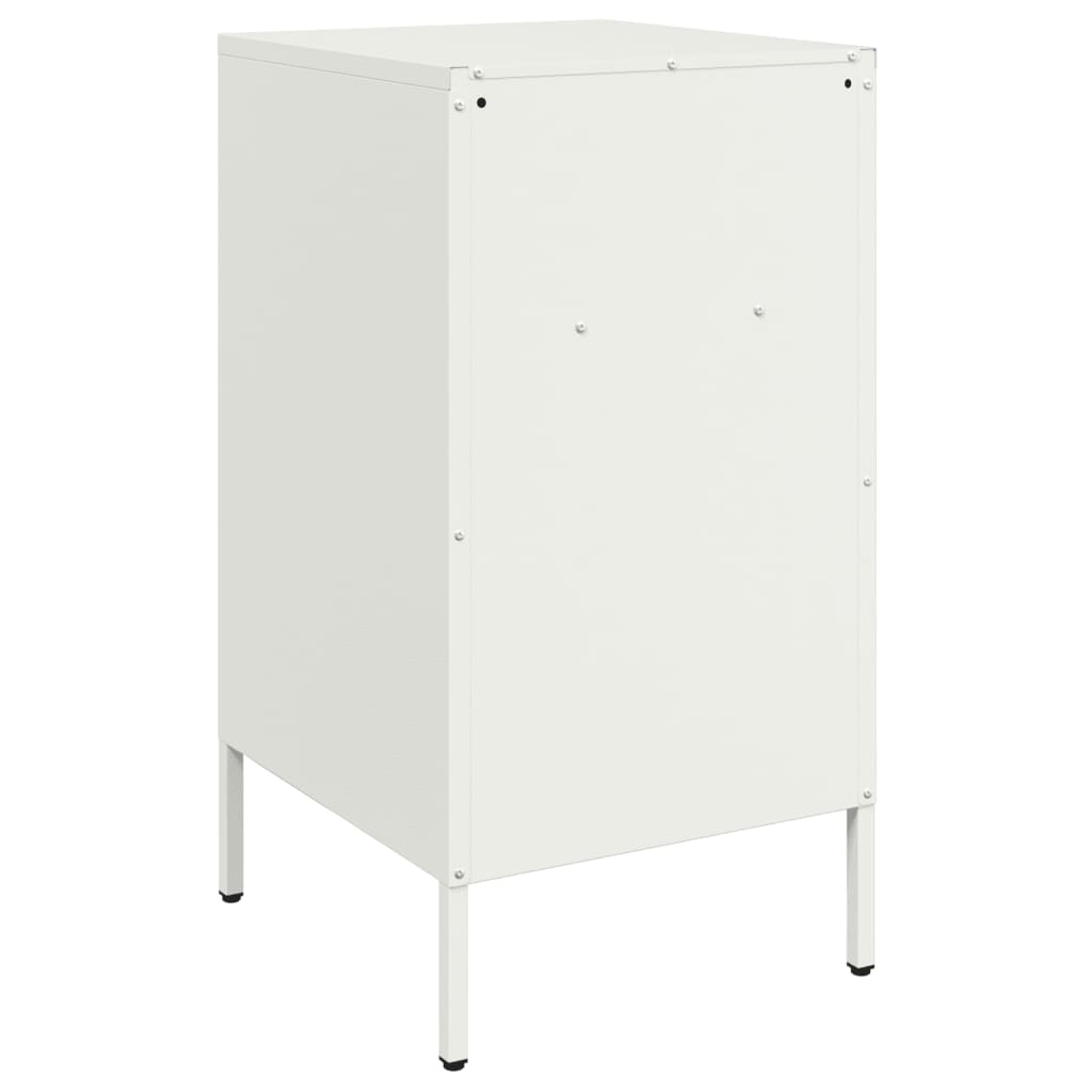 Sängbord 2 st vit 36x39x68 cm stål