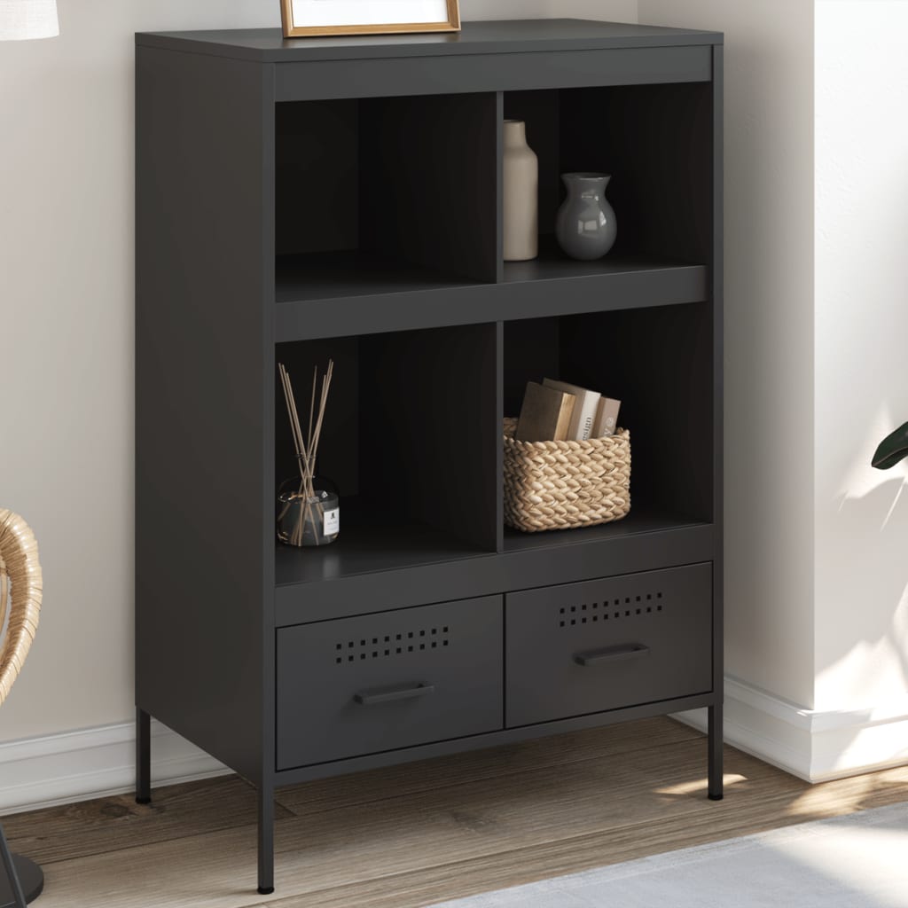 Skåp DIV. Svart 68x39x101,5 cm stål