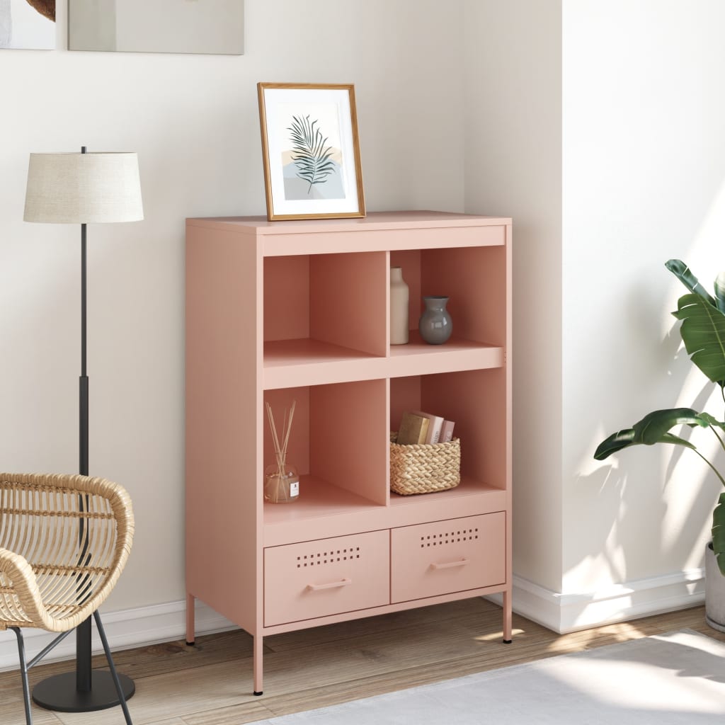 Skåp DIV. rosa 68x39x101,5 cm stål