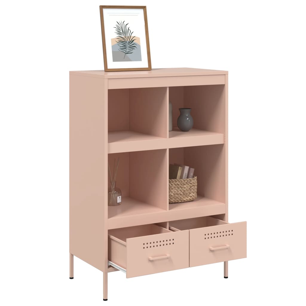 Skåp DIV. rosa 68x39x101,5 cm stål