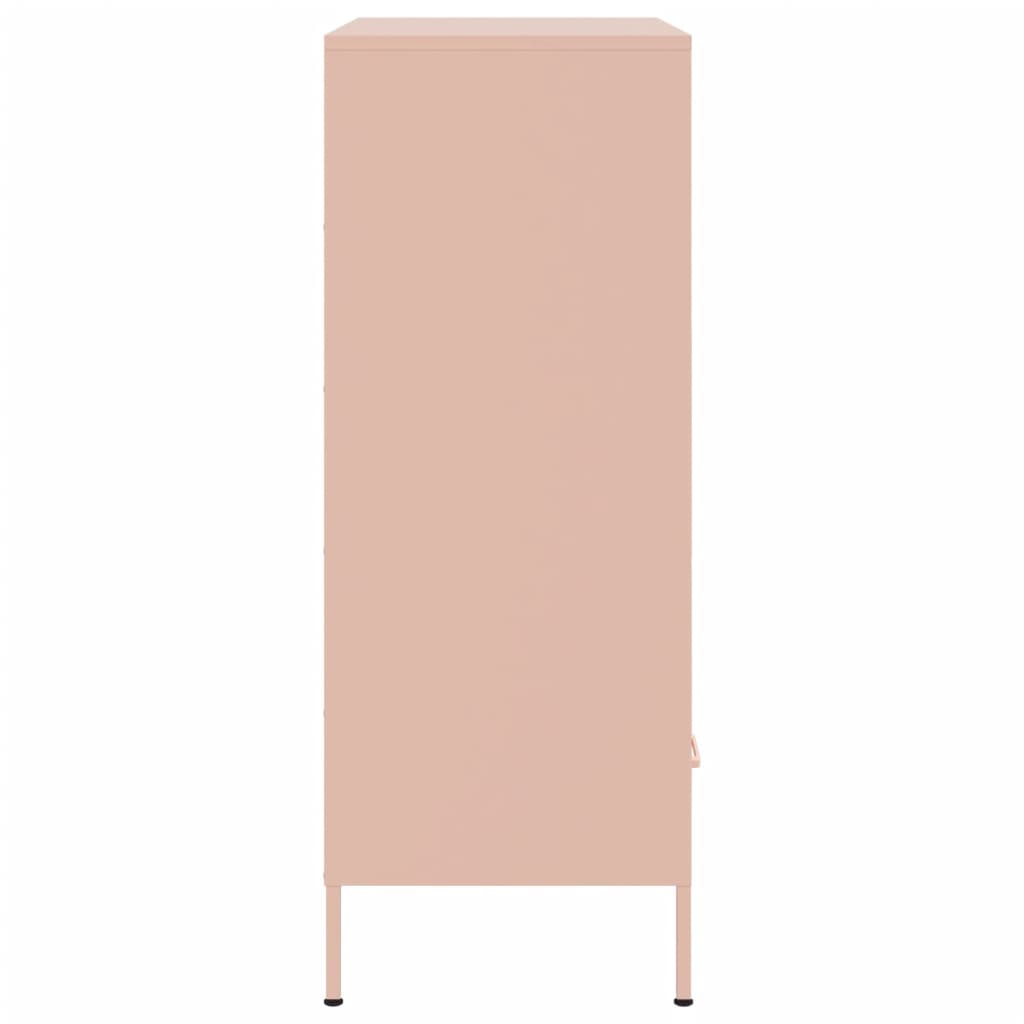 Skåp DIV. rosa 68x39x101,5 cm stål