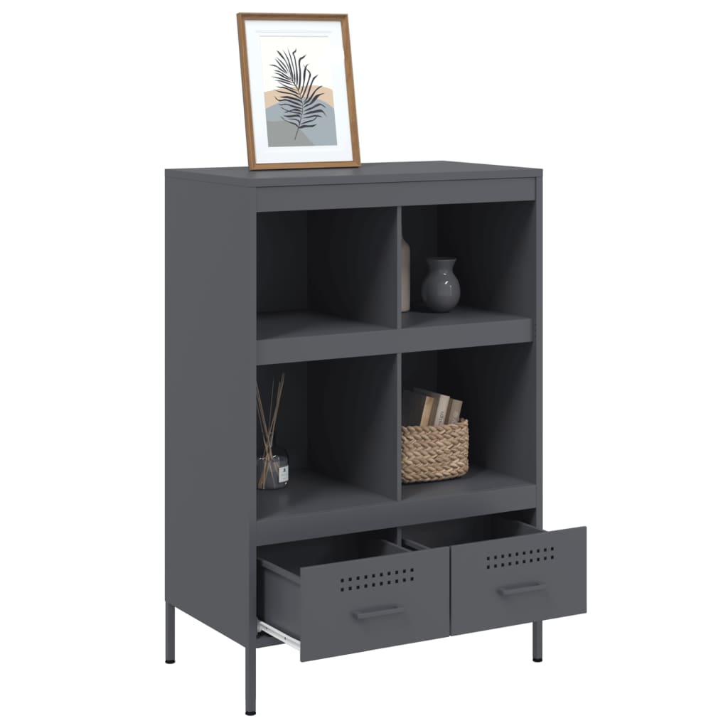 Skåp DIV. antracit 68x39x101,5 cm stål