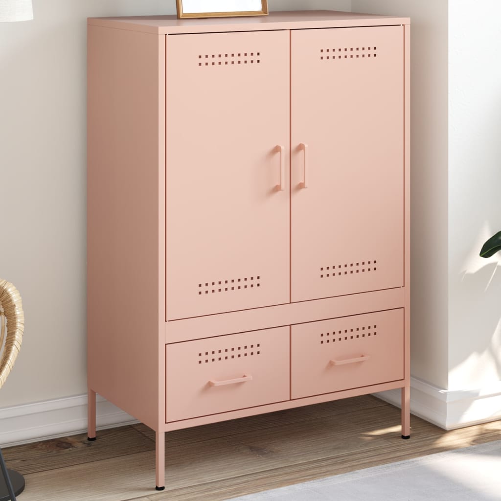 Skåp DIV. rosa 68x39x101,5 cm stål