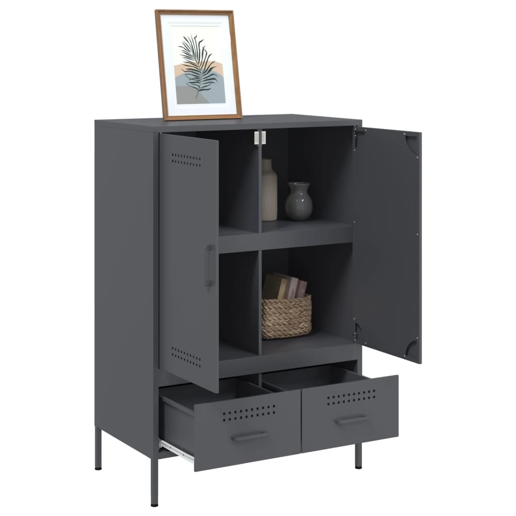 Skåp DIV. antracit 68x39x101,5 cm stål