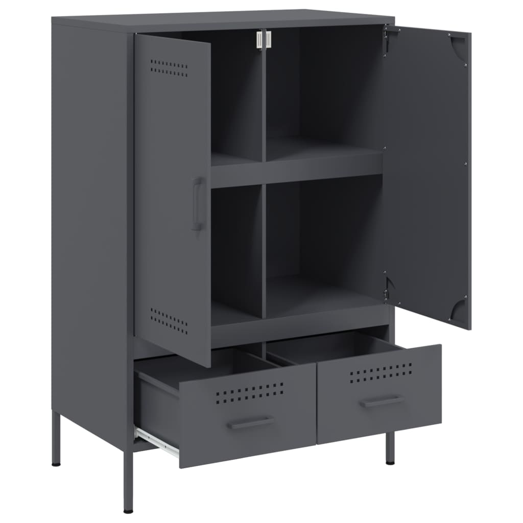 Skåp DIV. antracit 68x39x101,5 cm stål